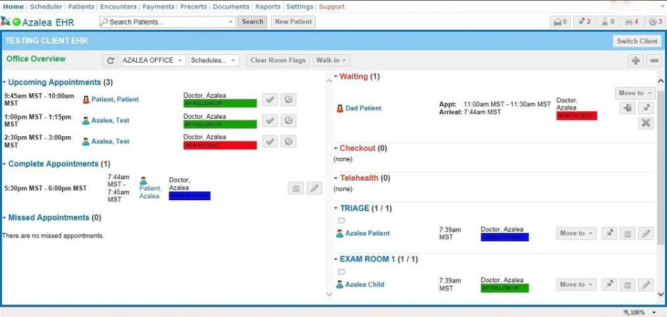 screenshot of Azalea Health